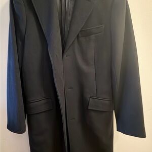 Men's J.Crew Wool/Cashmere Navy Overcoat